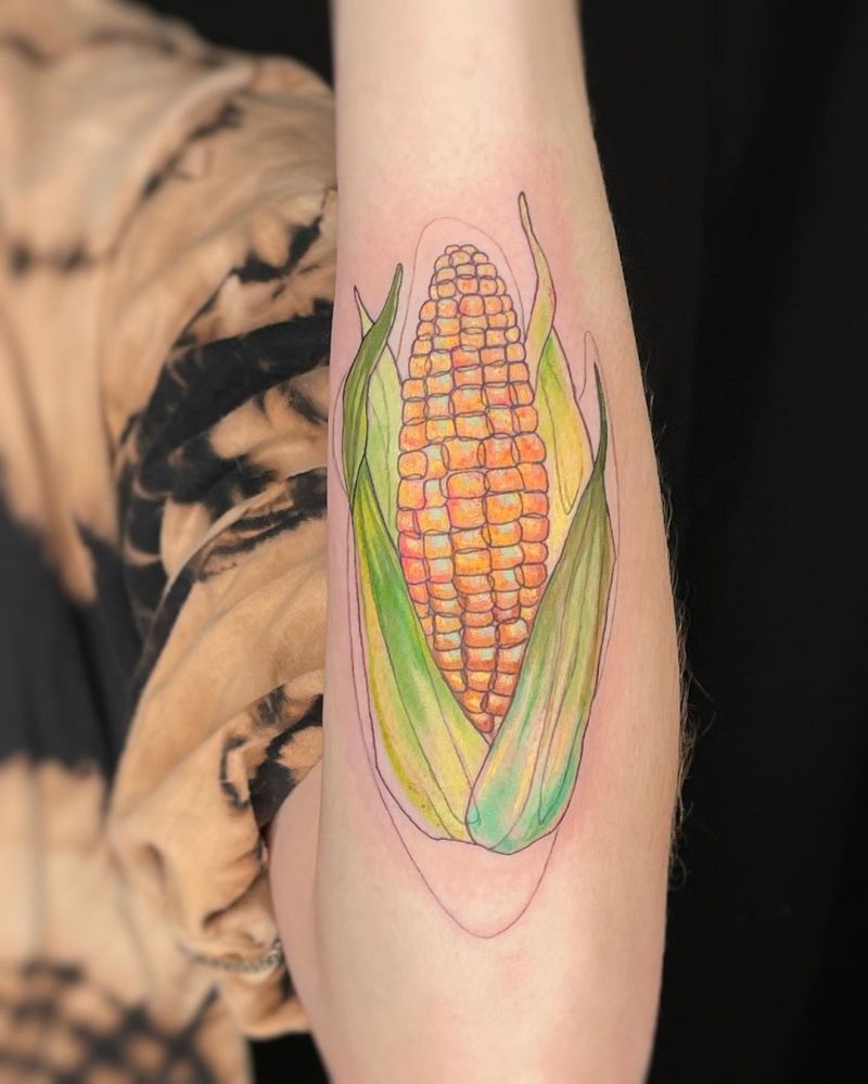 30 Pretty Corn Tattoos You Can Copy