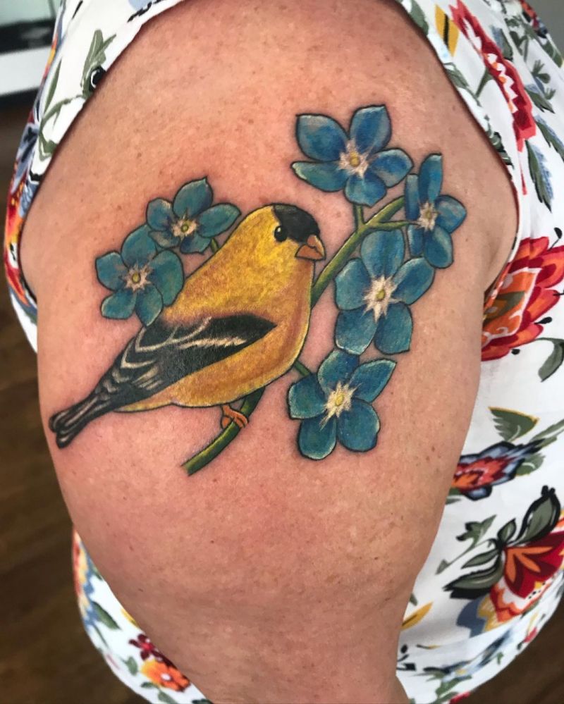 30 Cute Finch Tattoos You Must Love