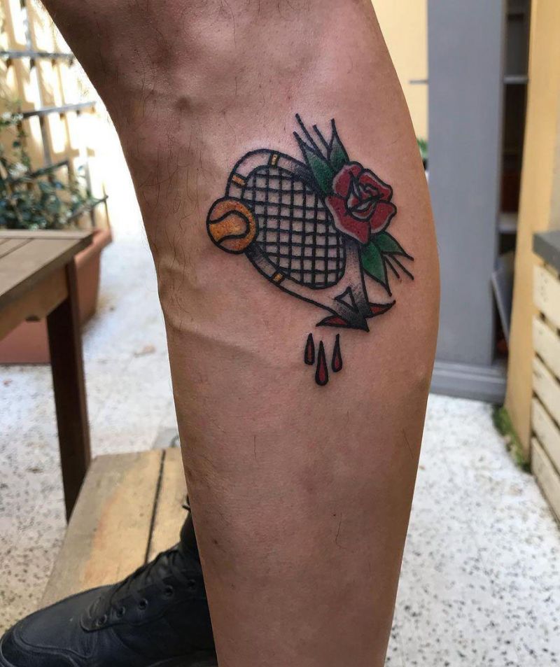 30 Pretty Tennis Tattoos to Inspire You