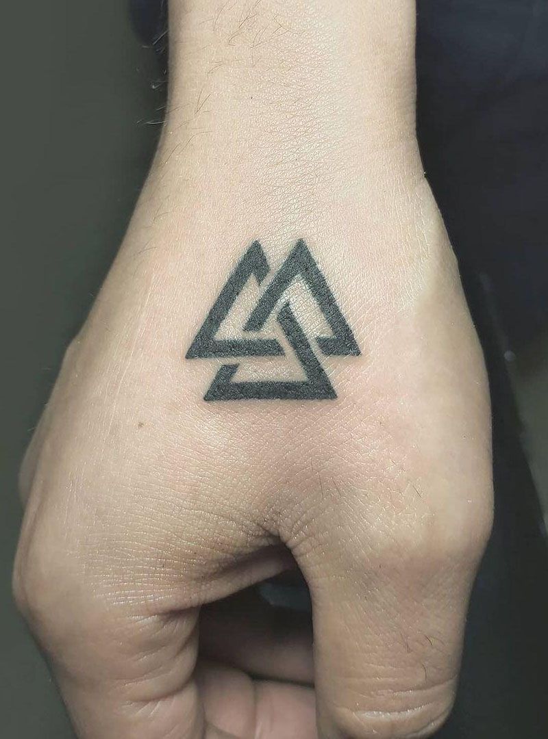 30 Pretty Valknut Tattoos to Inspire You