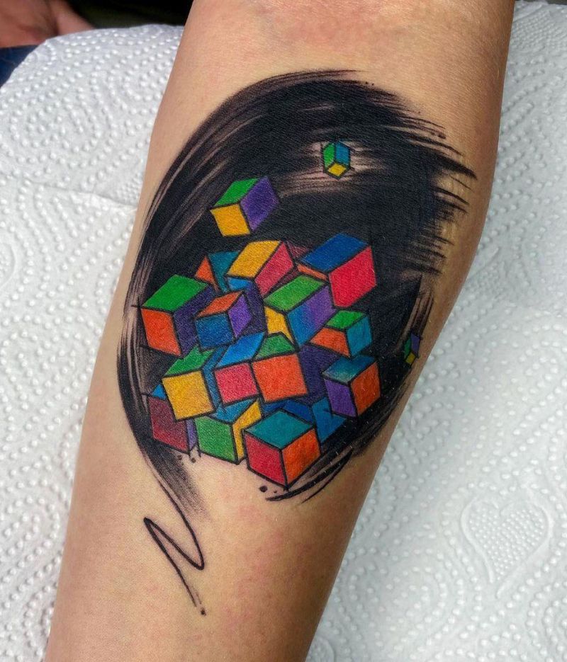 30 Great Rubik's Cube Tattoos You Can Copy