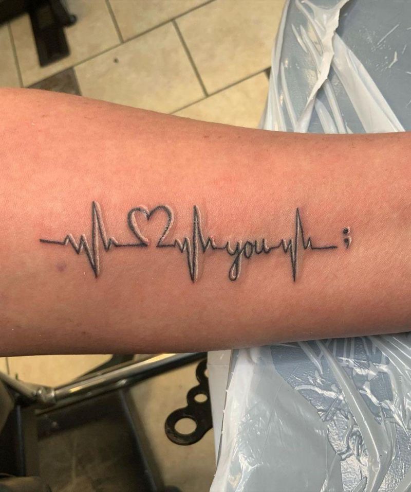 30 Pretty Heartbeat Tattoos to Inspire You