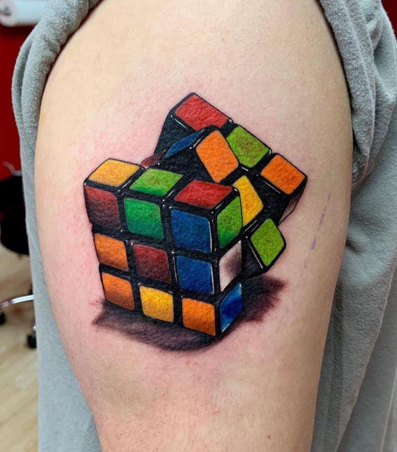 30 Great Rubik's Cube Tattoos You Can Copy