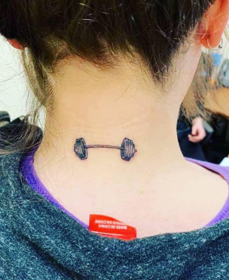 30 Powerful Barbell Tattoos You Should Not Miss