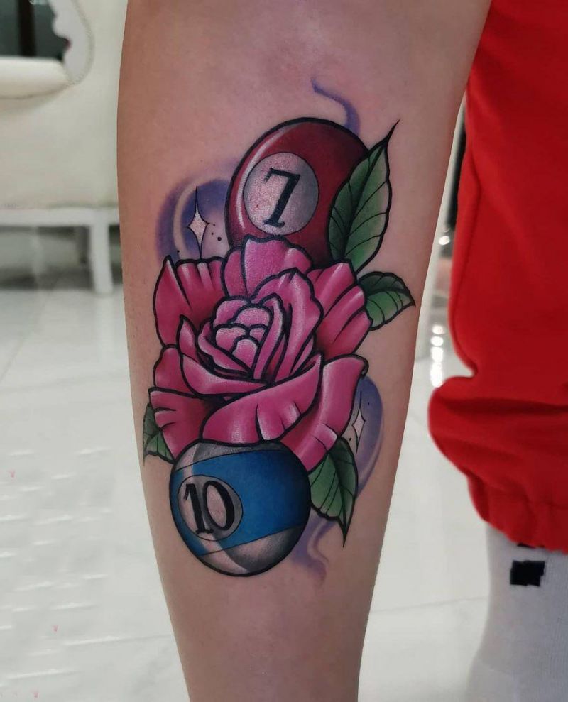 30 Pretty Billiard Tattoos You Will Love