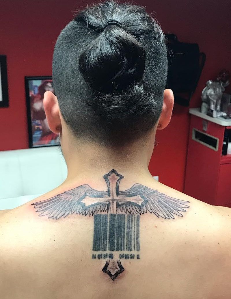 30 Pretty Cross with Wings Tattoos Make You Attractive