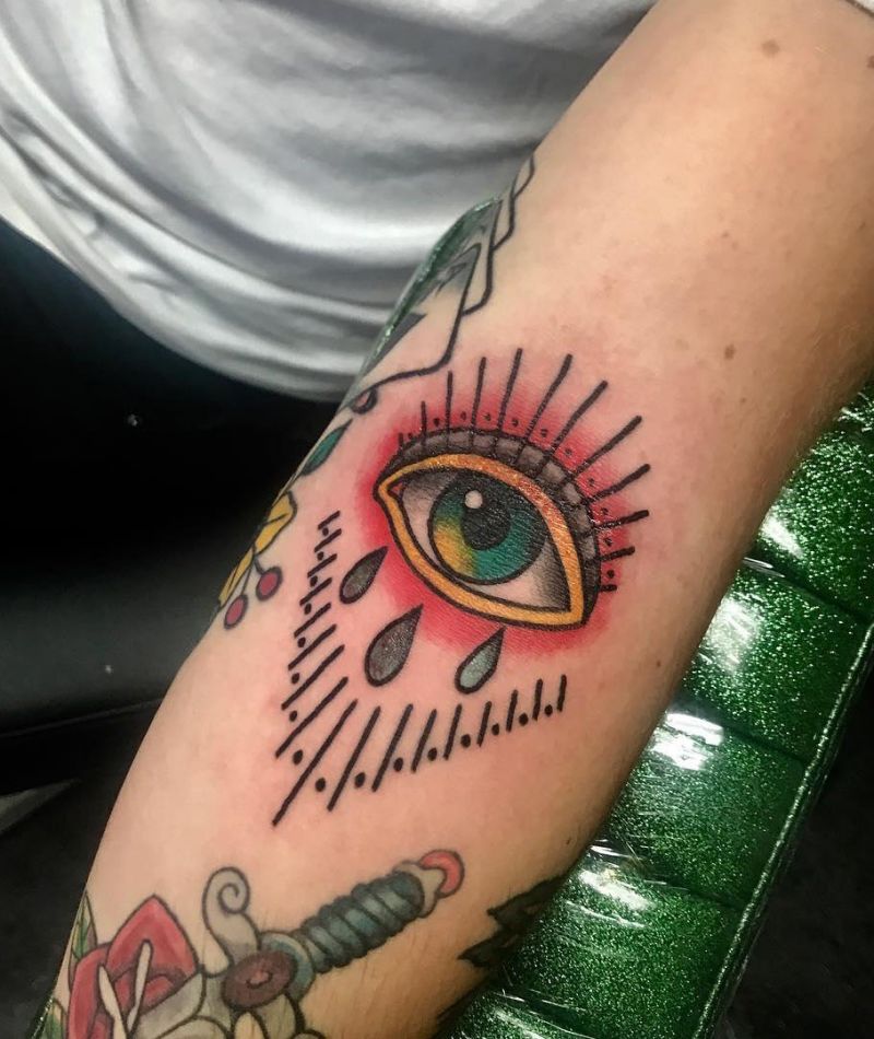 30 Pretty Crying Eye Tattoos Give You Inspiration