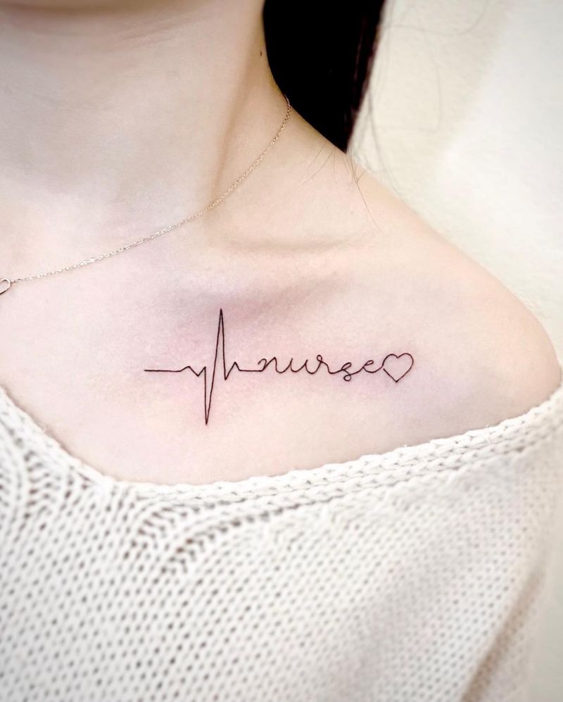 30 Pretty Heartbeat Tattoos to Inspire You