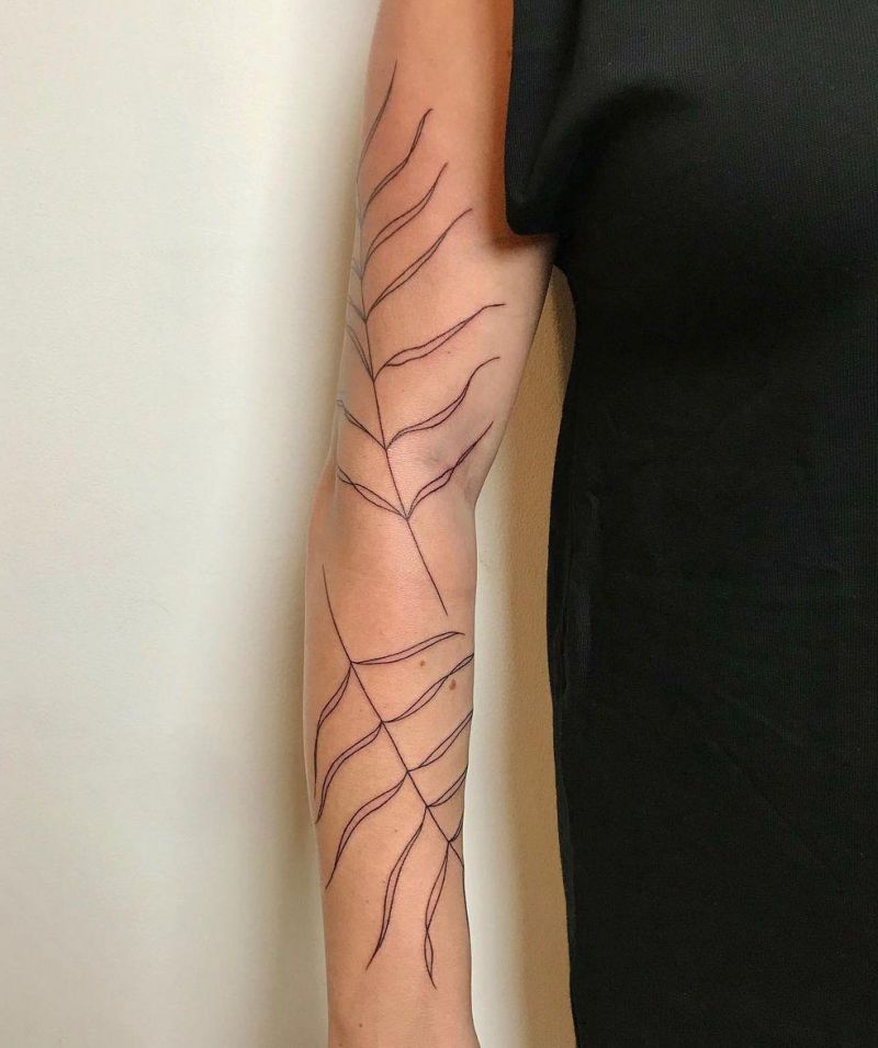 30 Pretty Palm Leaf Tattoos to Inspire You