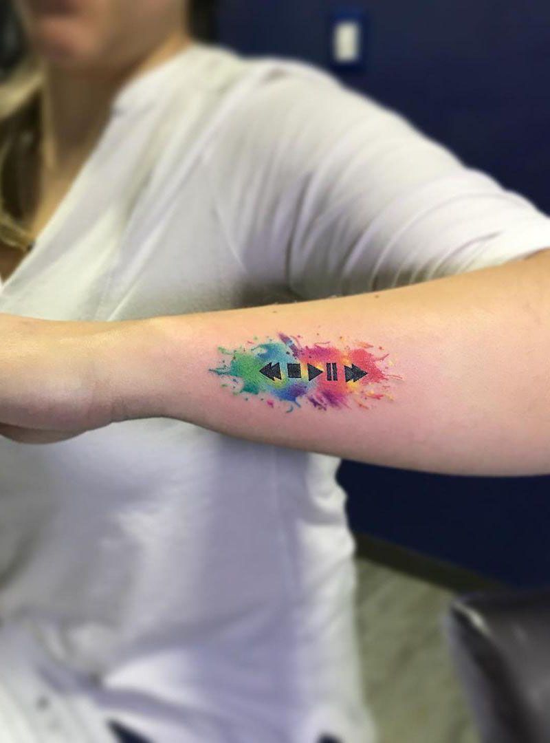30 Pretty Play Pause Tattoos Give You Unexpected Feeling