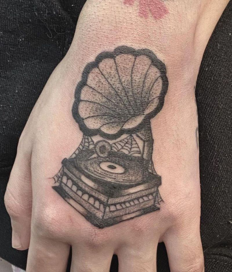 30 Creative Record Player Tattoos You Must Love