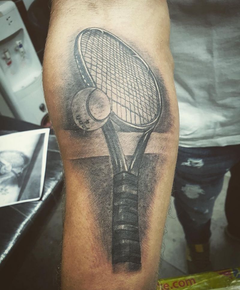 30 Pretty Tennis Tattoos to Inspire You