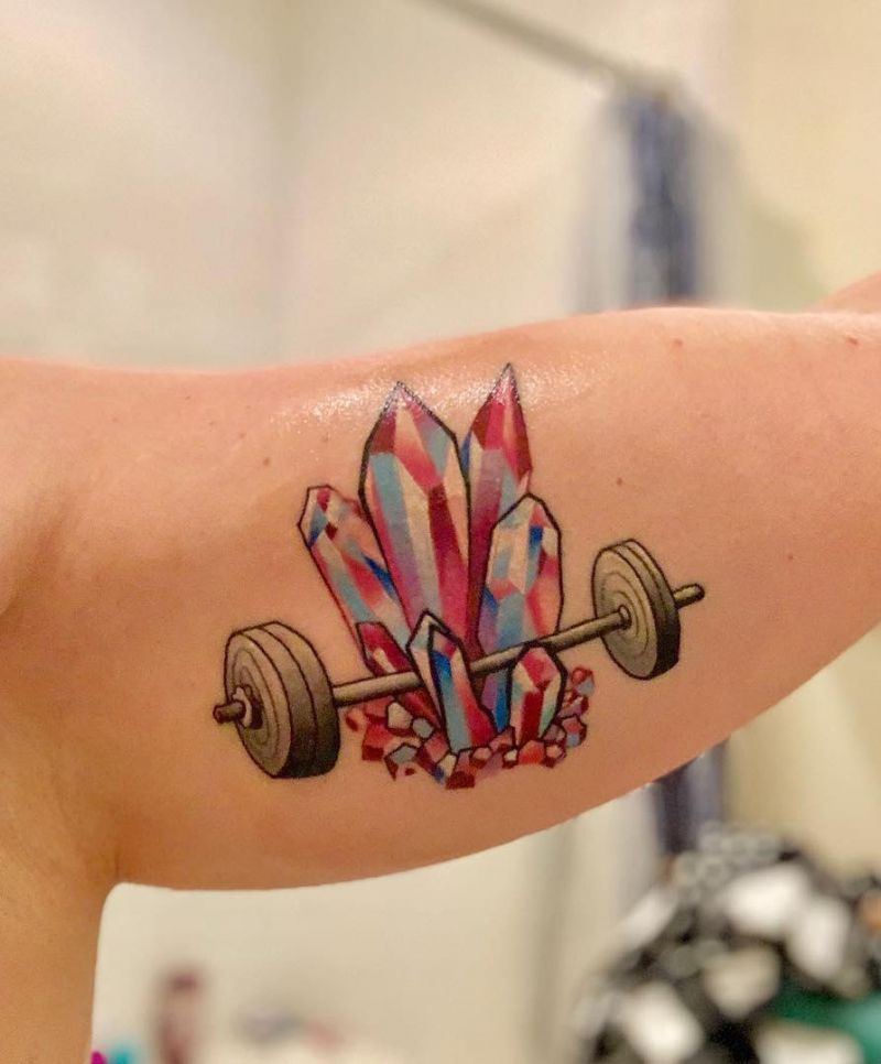 30 Powerful Barbell Tattoos You Should Not Miss