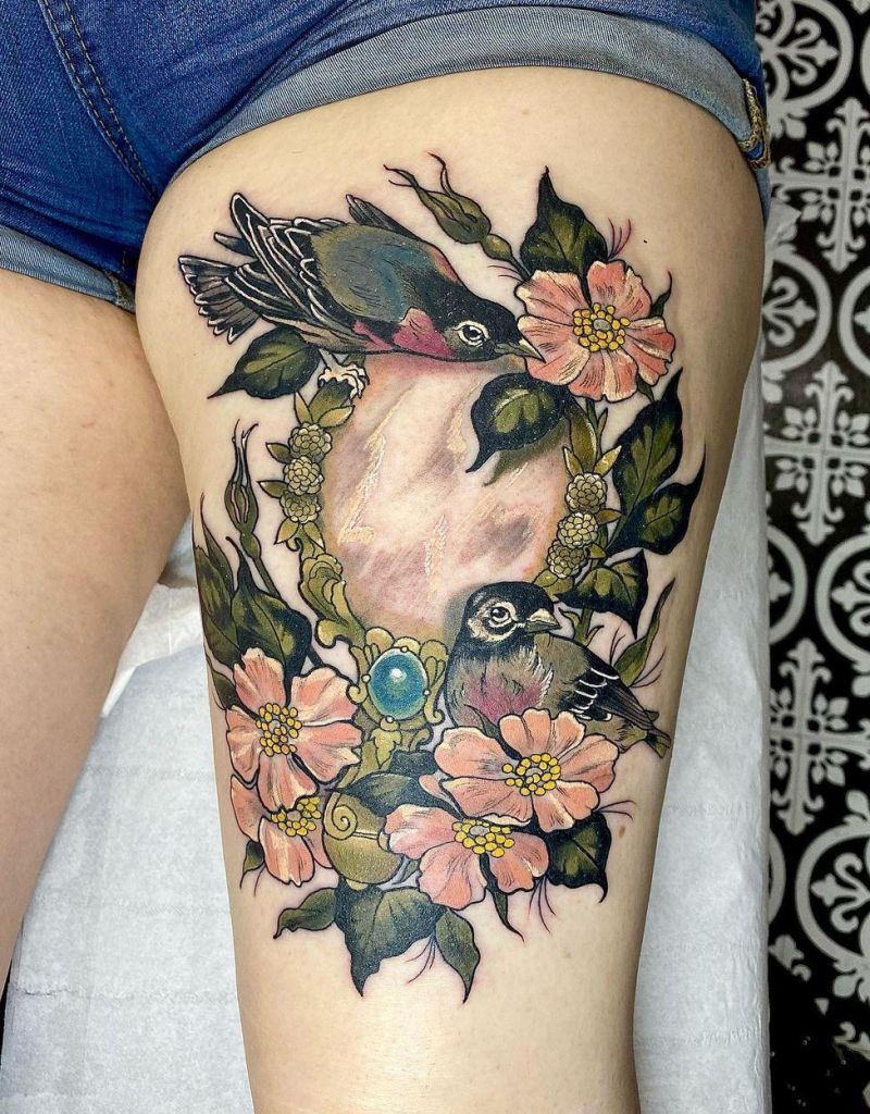 30 Cute Finch Tattoos You Must Love