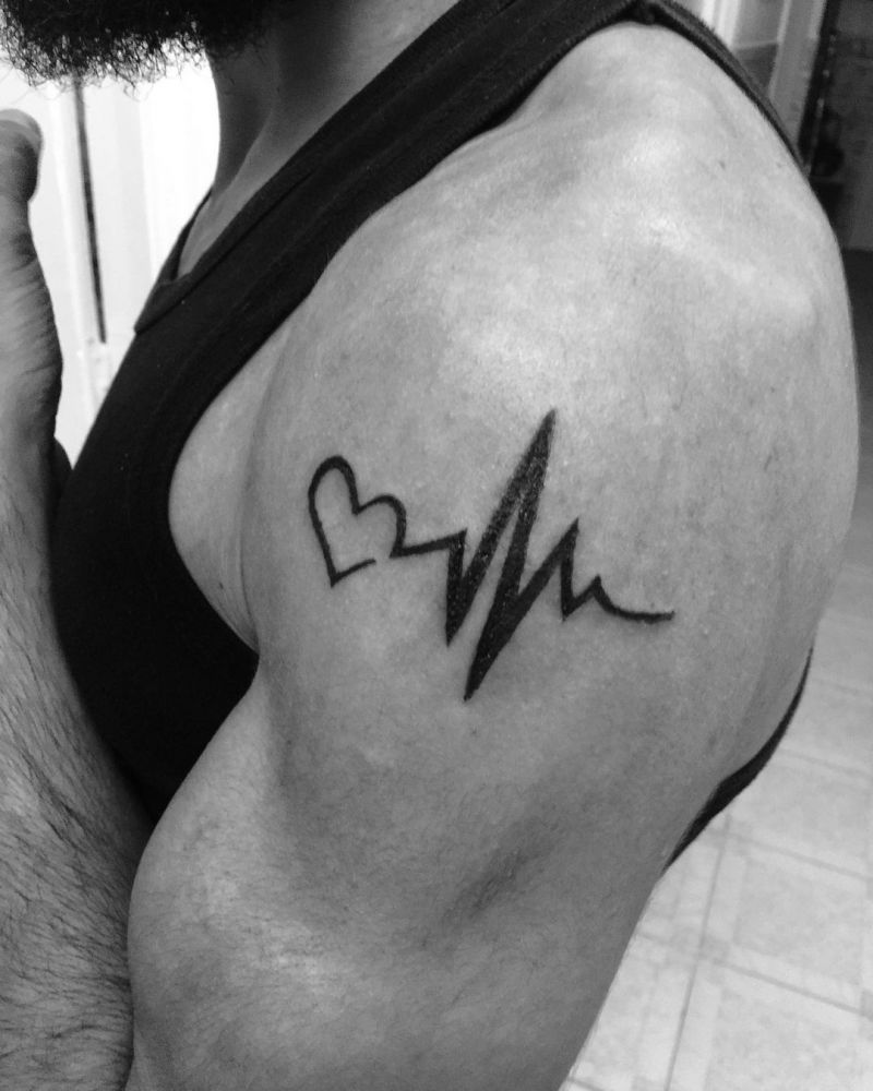 30 Pretty Heartbeat Tattoos to Inspire You