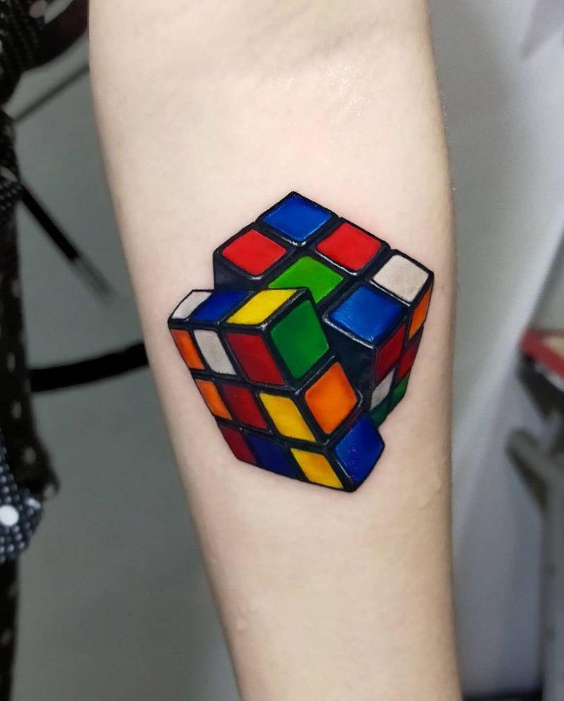 30 Great Rubik's Cube Tattoos You Can Copy