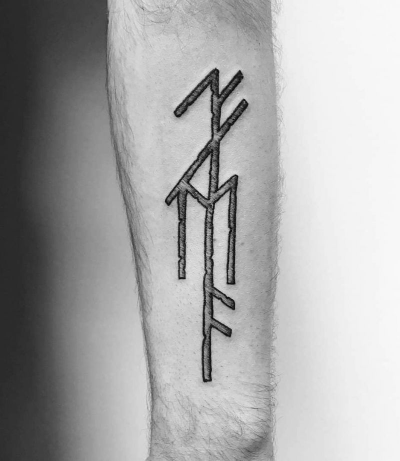 30 Mysterious Rune Tattoos Improve Your Temperament