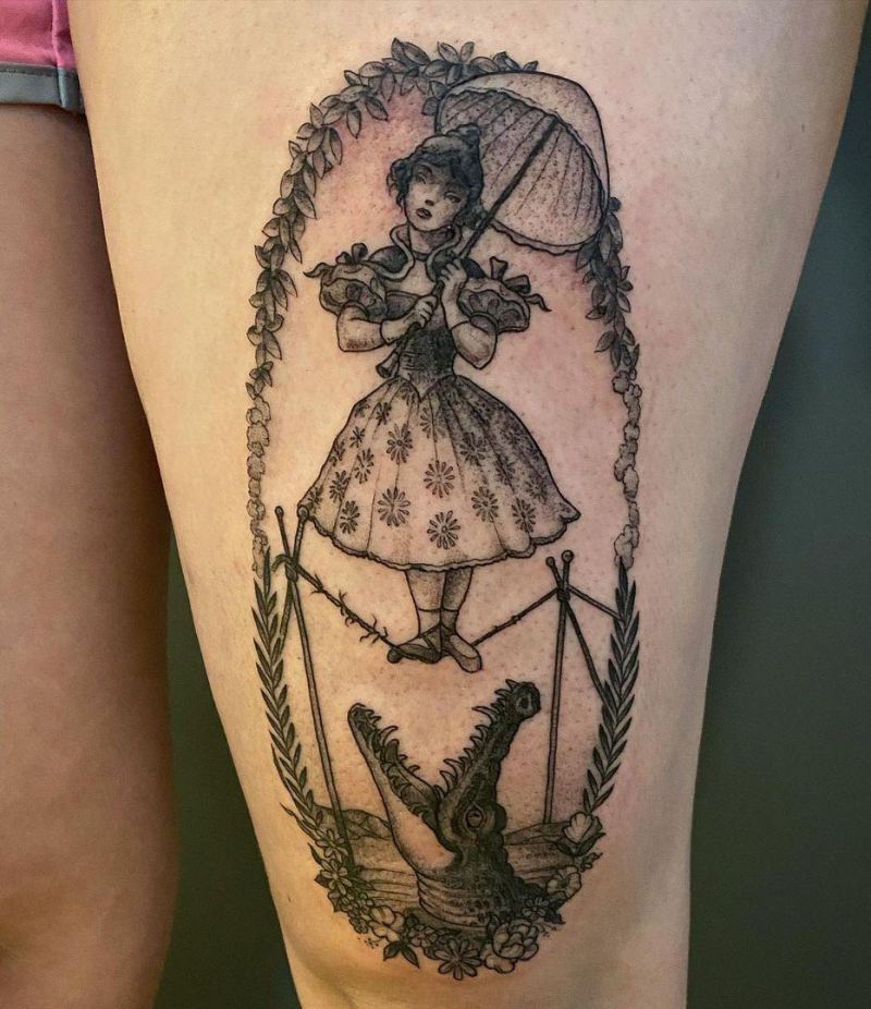 30 Tightrope Walker Tattoos Make You Attractive