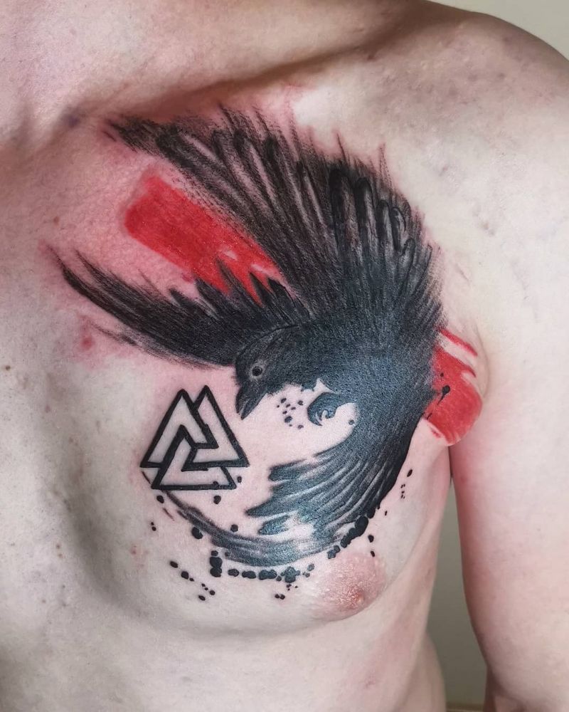 30 Pretty Valknut Tattoos to Inspire You