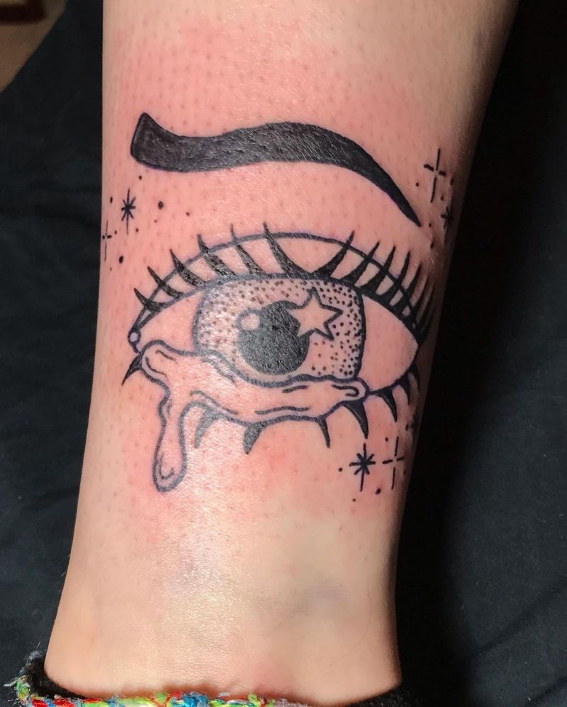 30 Pretty Crying Eye Tattoos Give You Inspiration