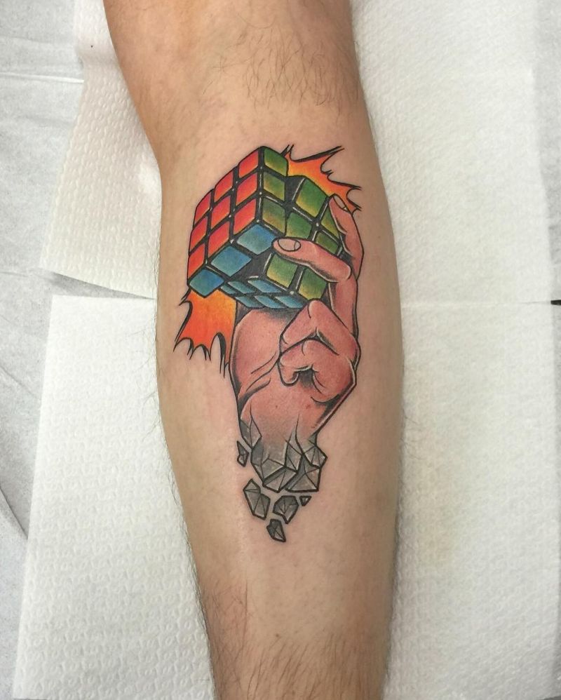 30 Great Rubik's Cube Tattoos You Can Copy