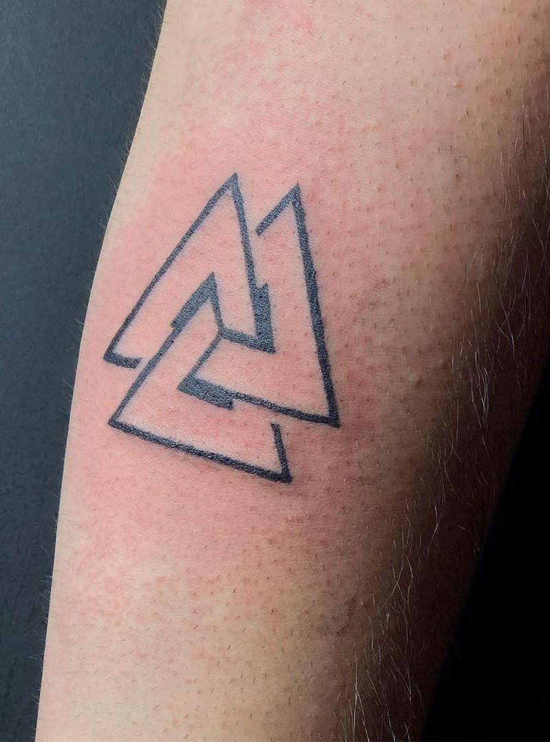 30 Pretty Valknut Tattoos to Inspire You