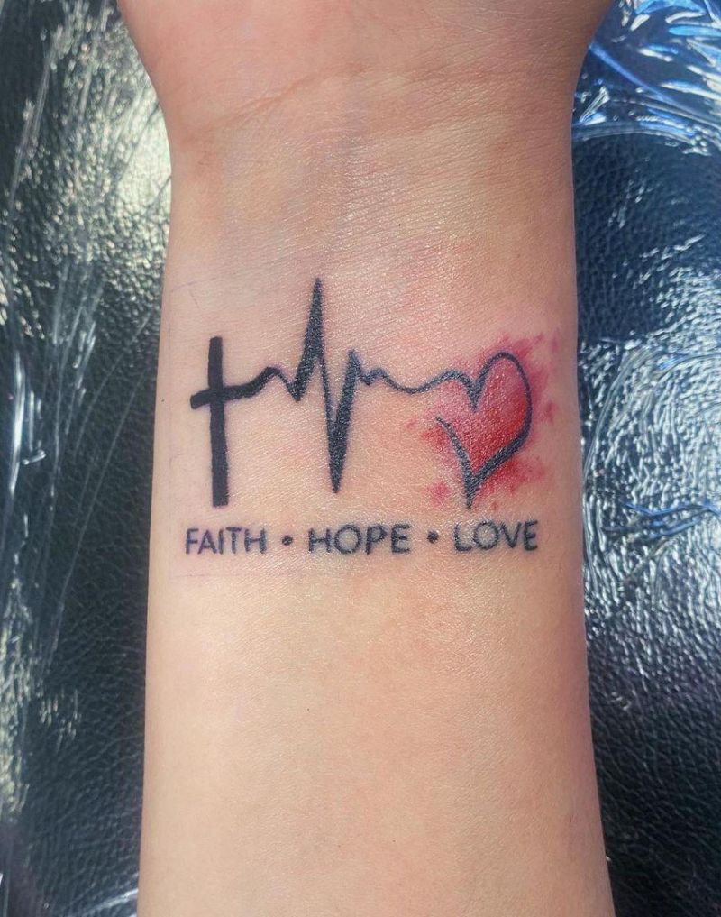 30 Pretty Faith Hope Love Tattoos You Must Try