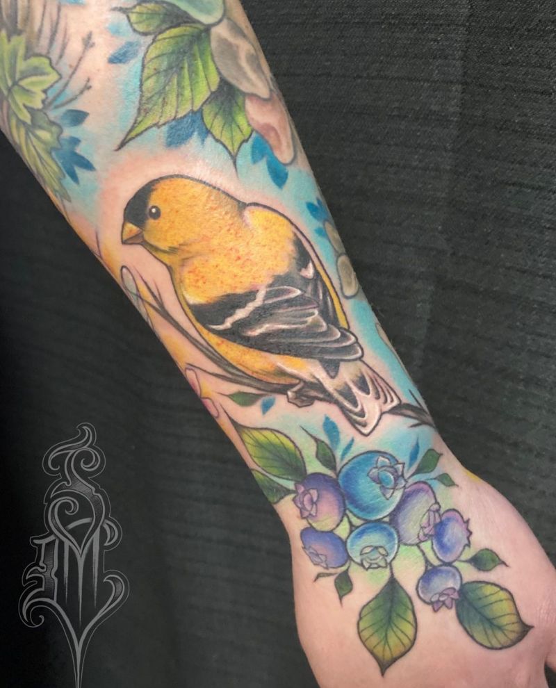 30 Cute Finch Tattoos You Must Love