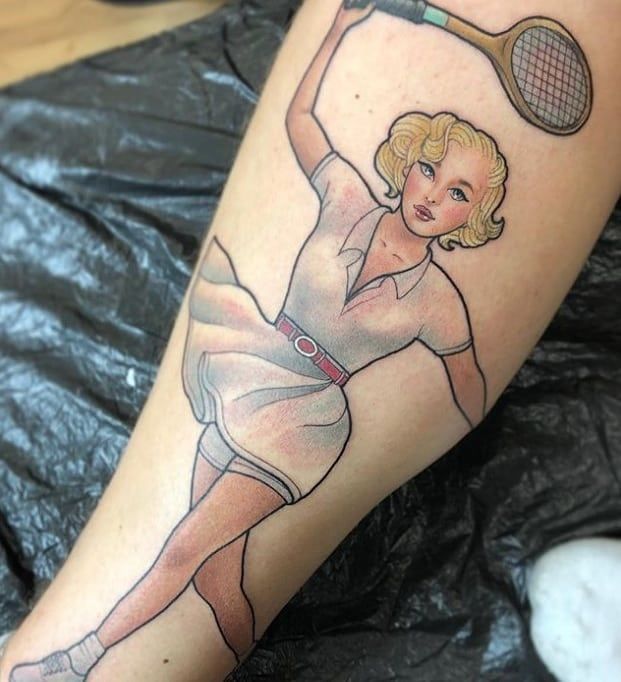 30 Pretty Tennis Tattoos to Inspire You
