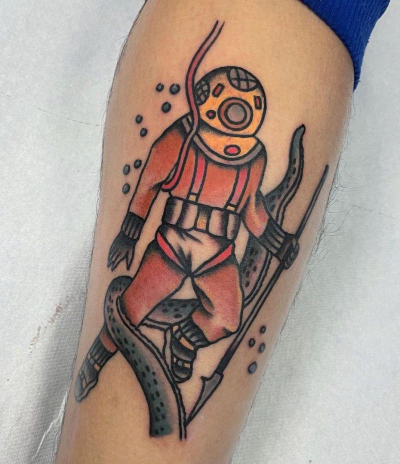 30 Creative Diver Tattoos You Can Copy