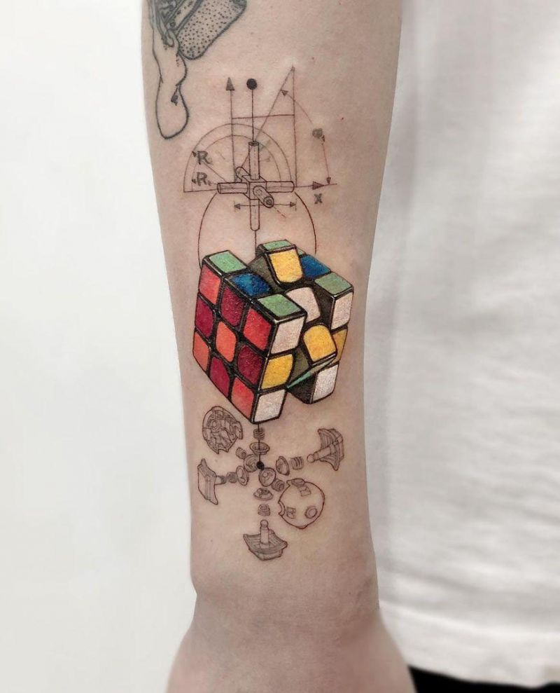 30 Great Rubik's Cube Tattoos You Can Copy