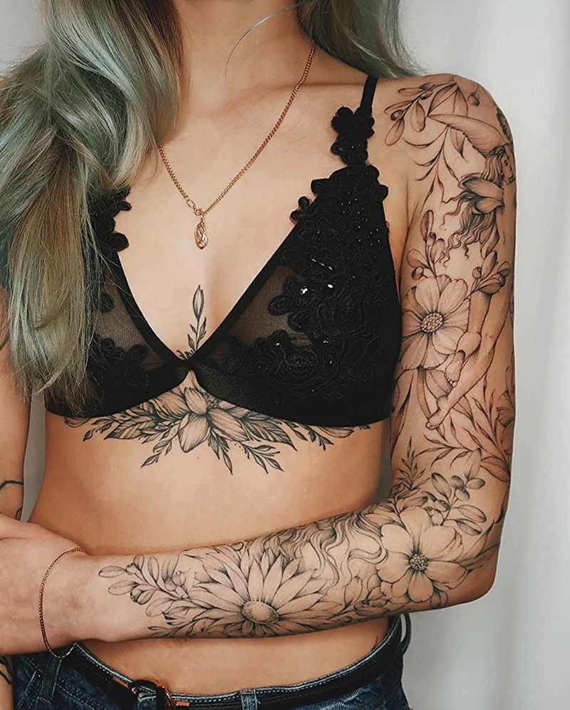 30 Elegant Sleeve Tattoos Make You Charming