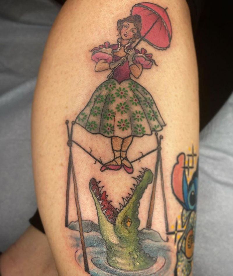 30 Tightrope Walker Tattoos Make You Attractive