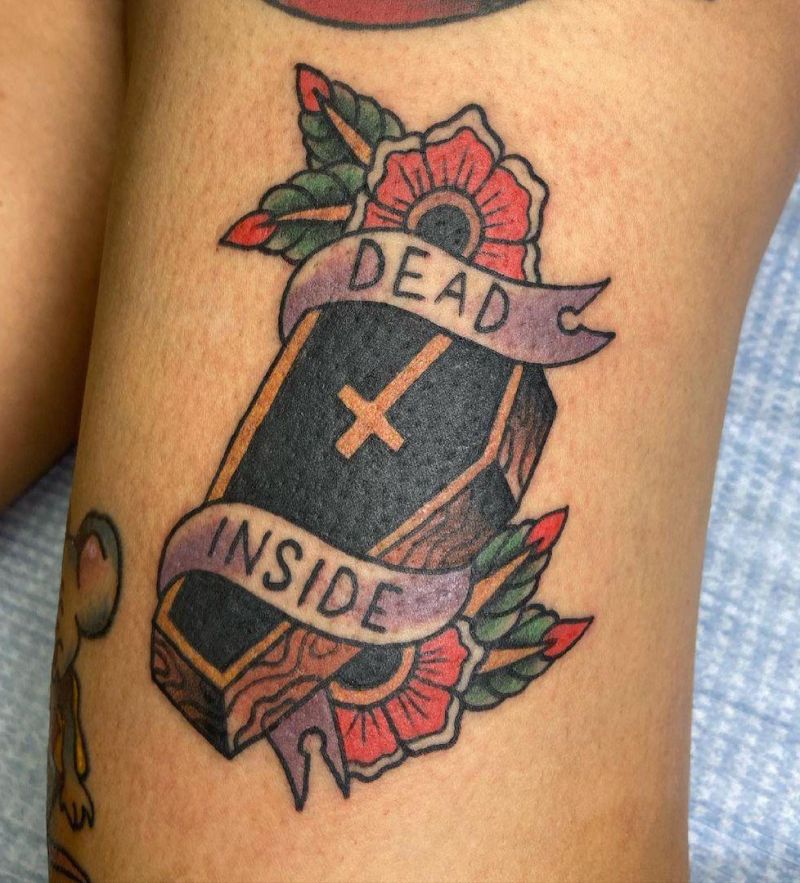 30 Pretty Coffin Tattoos to Inspire You