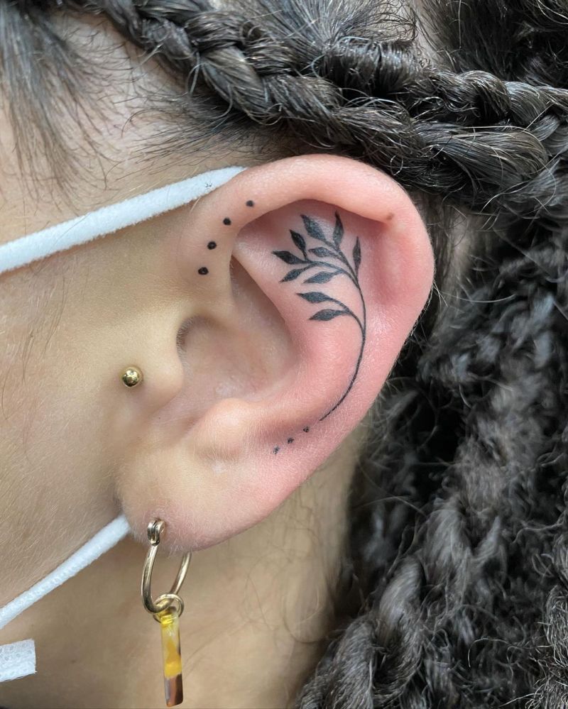 30 Elegant Ear Tattoo Designs to Get Inspired