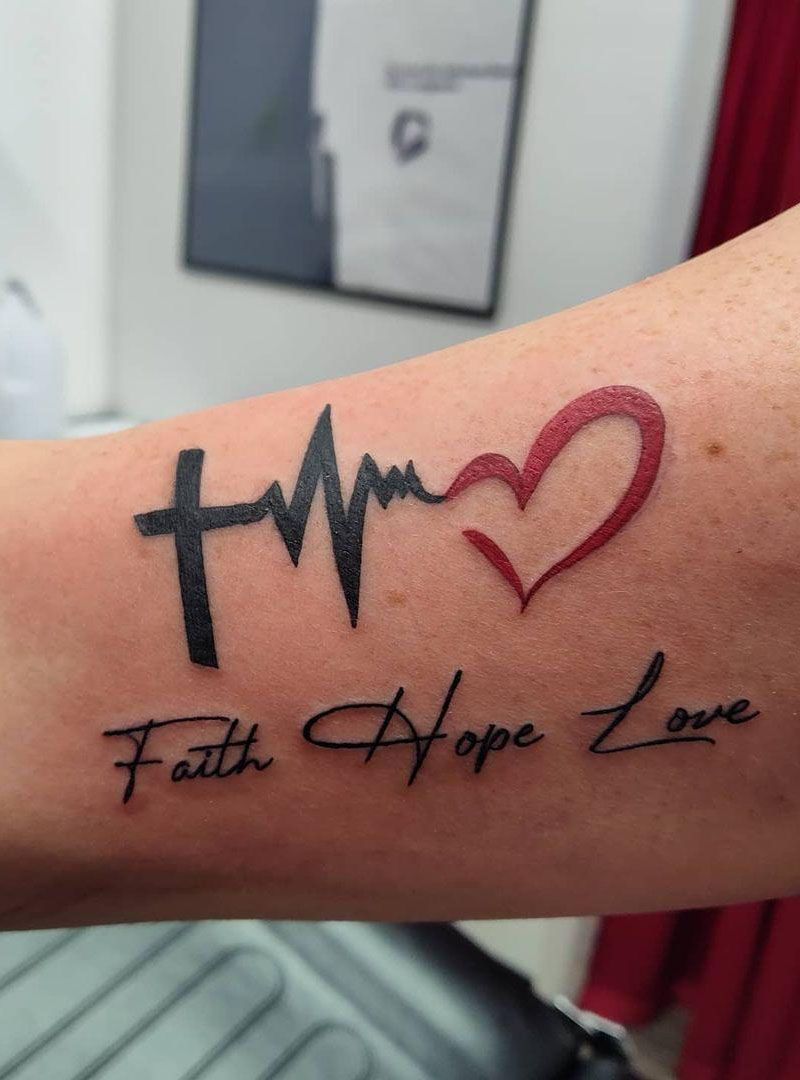 30 Pretty Faith Hope Love Tattoos You Must Try