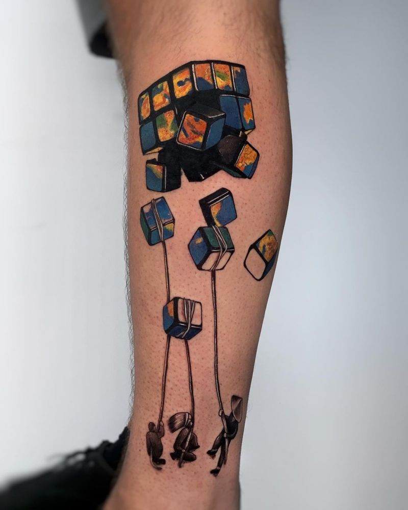 30 Great Rubik's Cube Tattoos You Can Copy