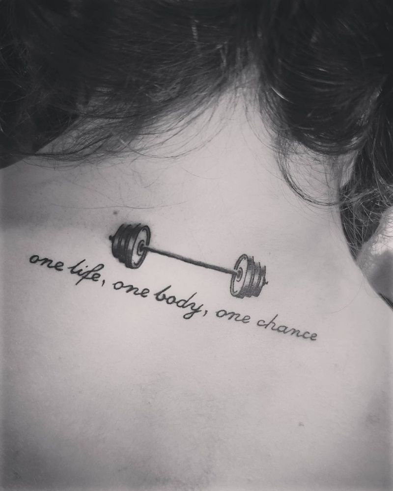 30 Powerful Barbell Tattoos You Should Not Miss