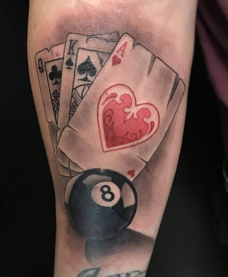 30 Pretty Billiard Tattoos You Will Love