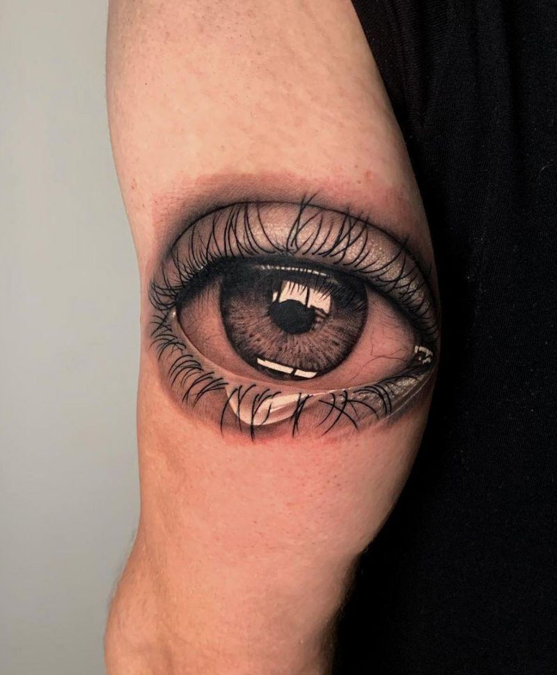 30 Pretty Crying Eye Tattoos Give You Inspiration