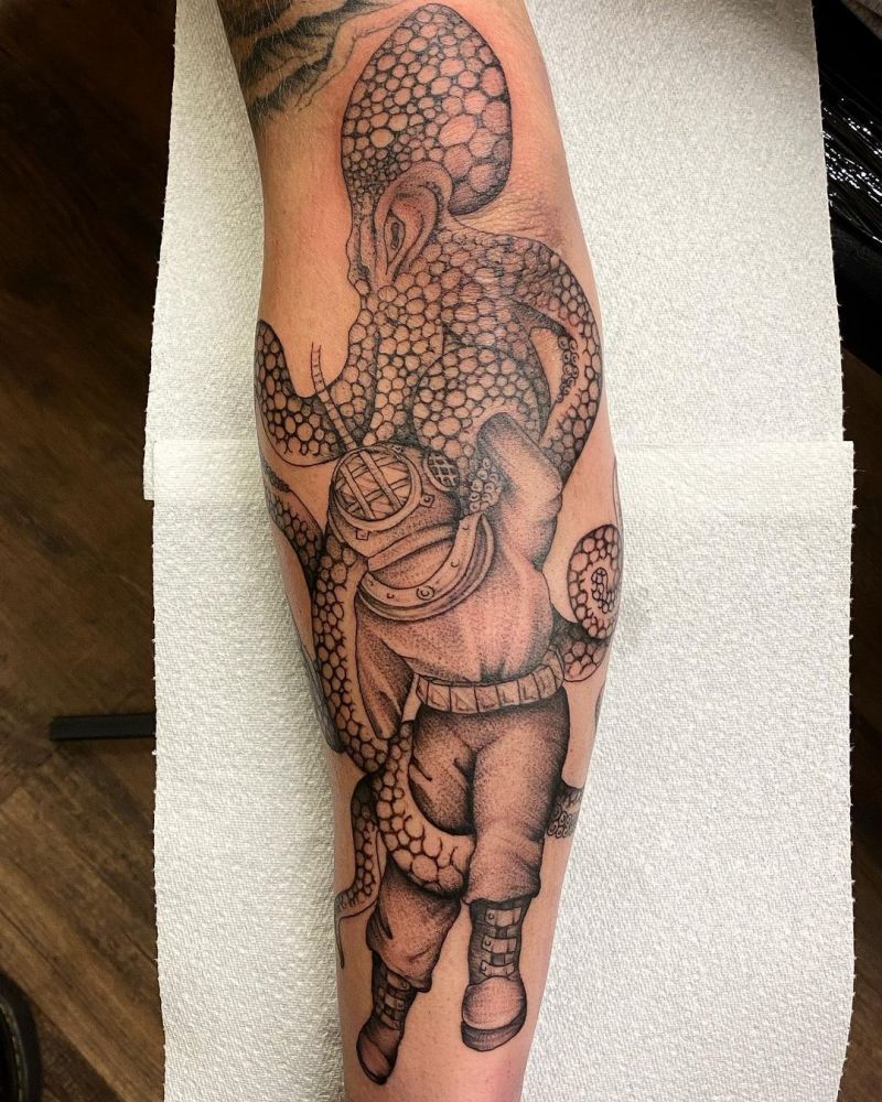 30 Creative Diver Tattoos You Can Copy