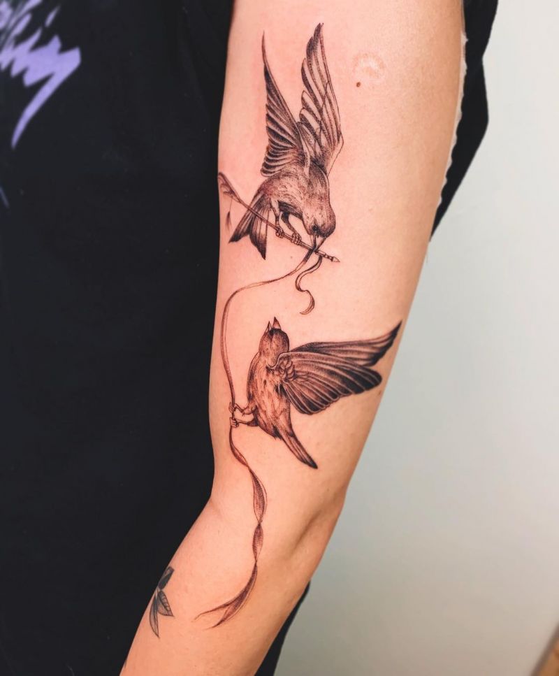 30 Cute Finch Tattoos You Must Love