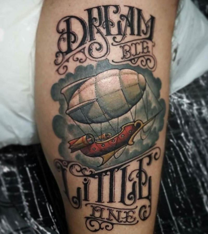 30 Pretty Airship Tattoos to Inspire You