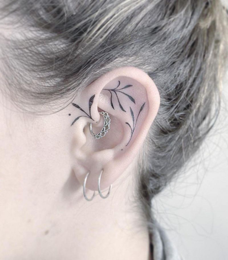 30 Elegant Ear Tattoo Designs to Get Inspired