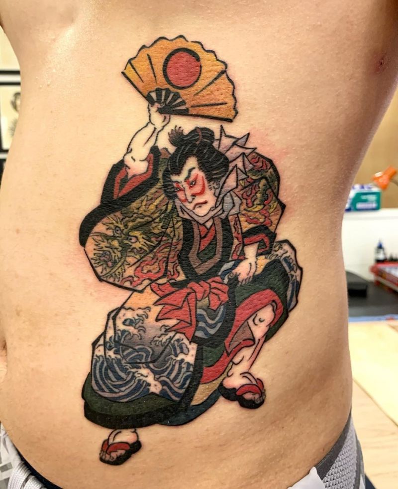 30 Pretty Kabuki Tattoos You Can Copy