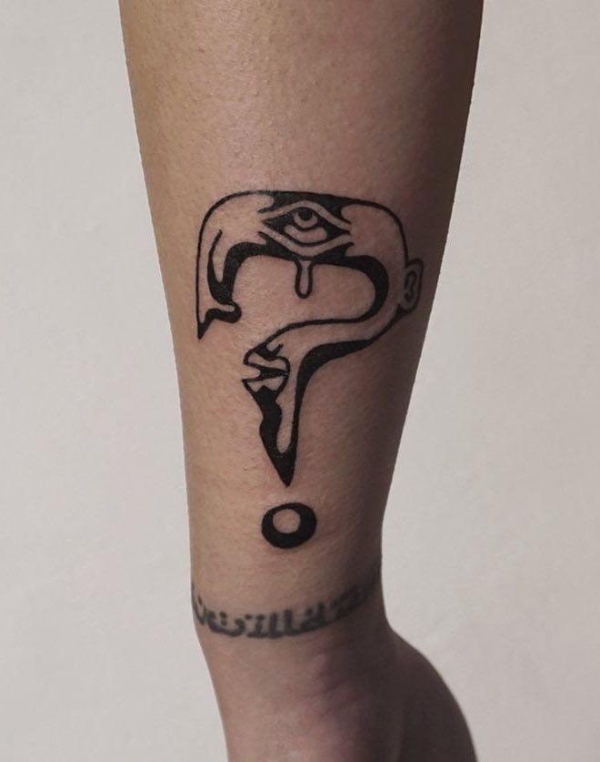 30 Pretty Question Mark Tattoos You Can Copy