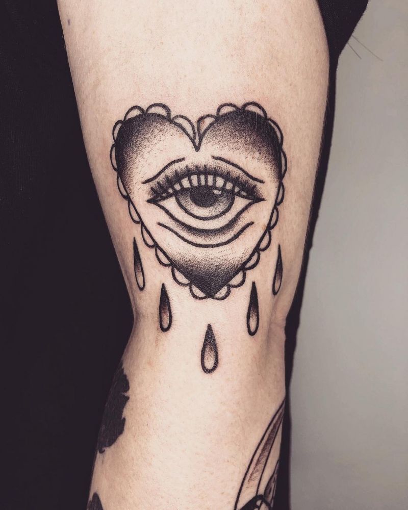 30 Pretty Crying Eye Tattoos Give You Inspiration