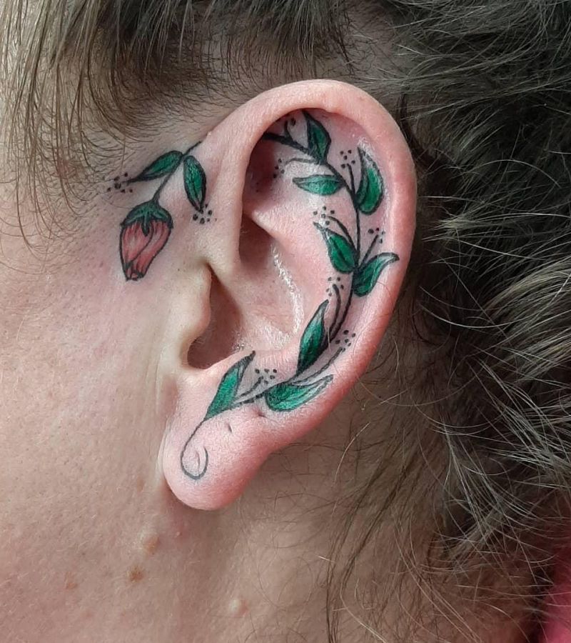 30 Elegant Ear Tattoo Designs to Get Inspired