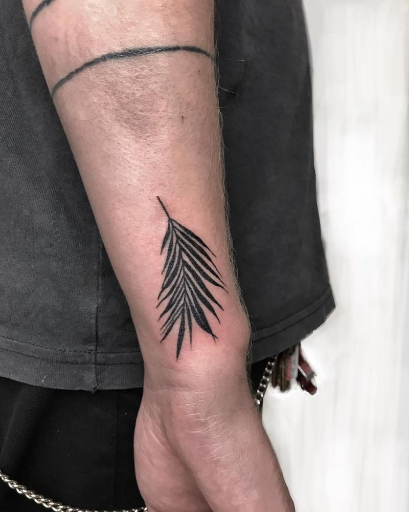 30 Pretty Palm Leaf Tattoos to Inspire You