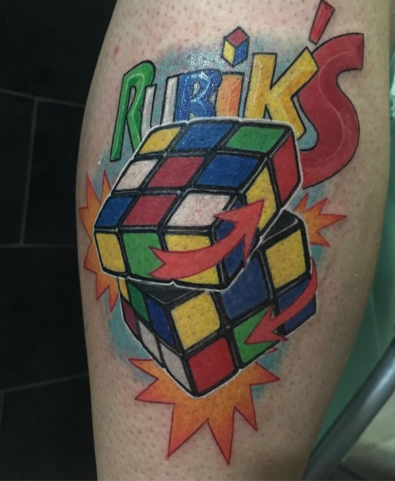 30 Great Rubik's Cube Tattoos You Can Copy